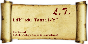 Lábdy Tasziló névjegykártya